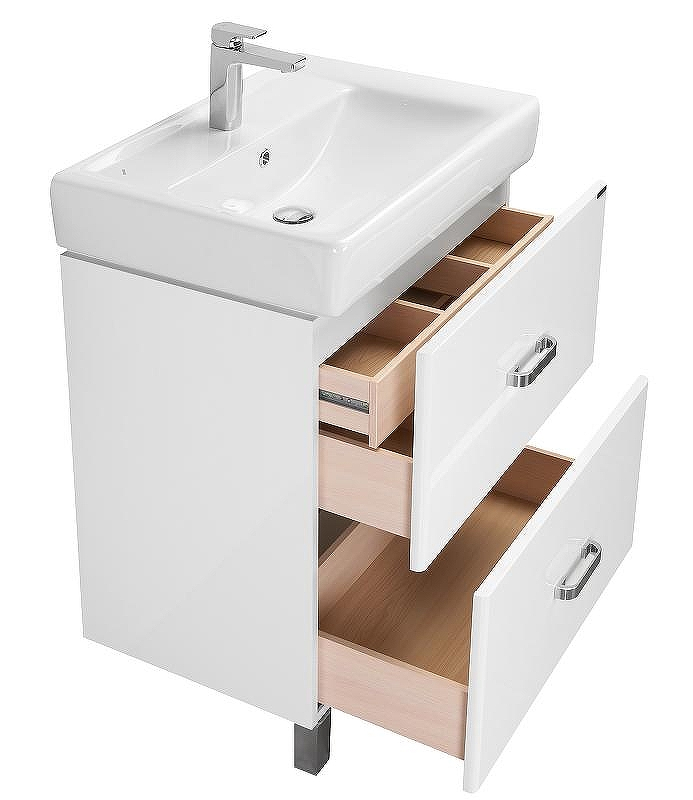 Тумба под раковину Aquaton Америна 76 Н 1A169401AM010 Белая глянцевая, купить, цена, заказать, магазин, доставка, скидка, промокод, купить, цена, заказать, магазин, доставка, скидка, промокод