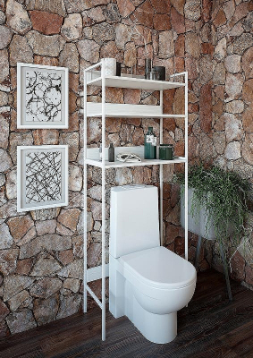 Стеллаж Sanflor 64 82613185 над сантехникой Белый муар