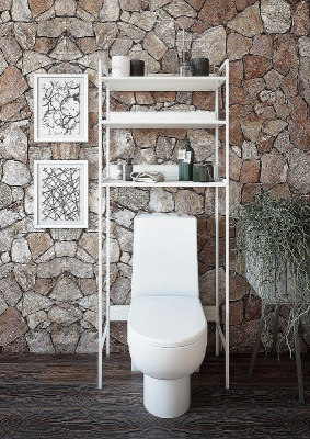 Стеллаж Sanflor 64 82613185 над сантехникой Белый муар