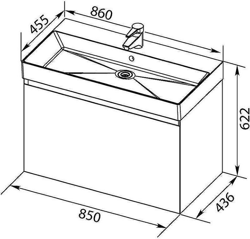Тумба с раковиной Aquanet Нью-Йорк 85 213936 подвесная Орех, купить, цена, заказать, магазин, доставка, скидка, промокод, купить, цена, заказать, магазин, доставка, скидка, промокод