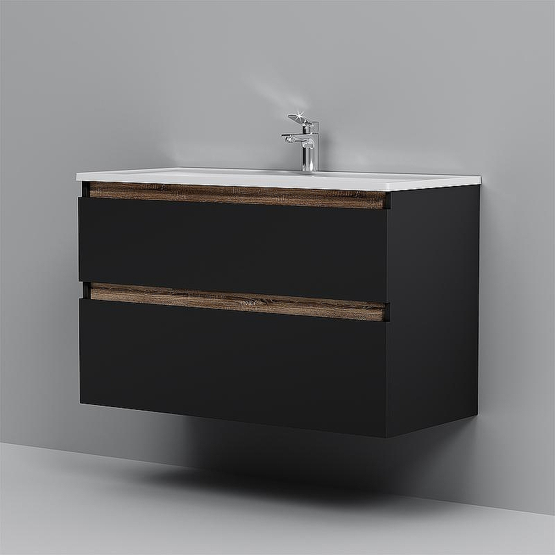 Тумба под раковину AM.PM X-Joy 100 M85AFHX1002BM подвесная Черная матовая, купить, цена, заказать, магазин, доставка, скидка, промокод, купить, цена, заказать, магазин, доставка, скидка, промокод