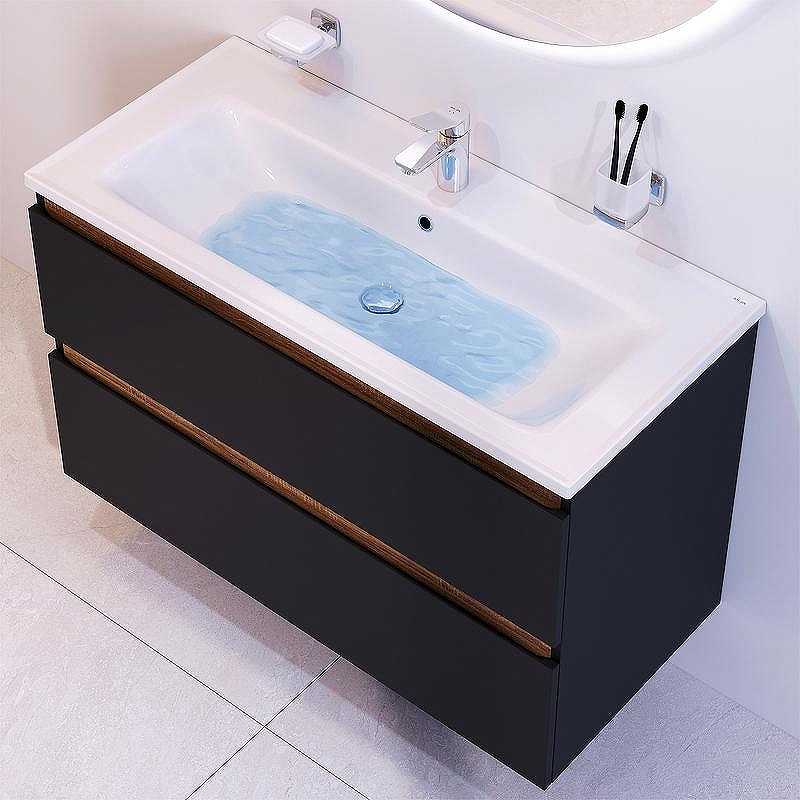 Тумба под раковину AM.PM X-Joy 100 M85AFHX1002BM подвесная Черная матовая, купить, цена, заказать, магазин, доставка, скидка, промокод, купить, цена, заказать, магазин, доставка, скидка, промокод