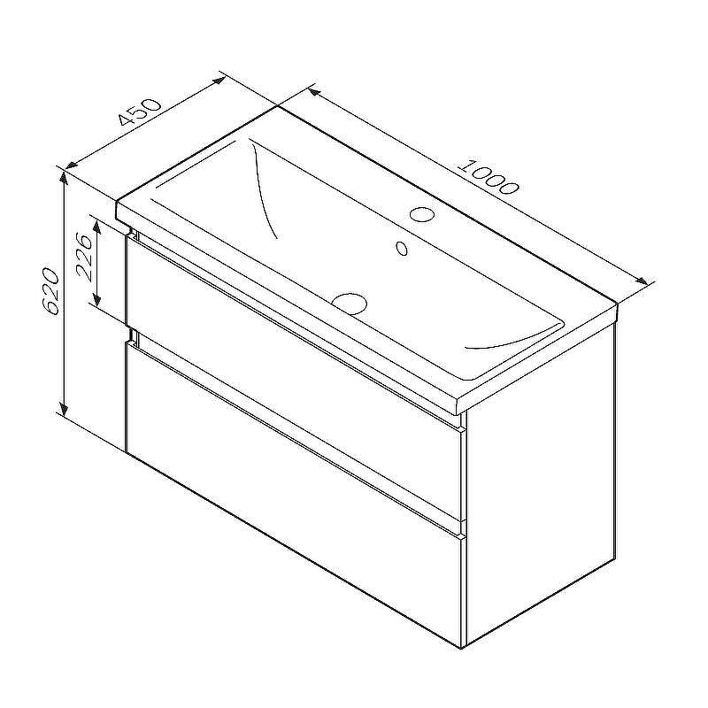 Тумба под раковину AM.PM X-Joy 100 M85AFHX1002BM подвесная Черная матовая, купить, цена, заказать, магазин, доставка, скидка, промокод, купить, цена, заказать, магазин, доставка, скидка, промокод