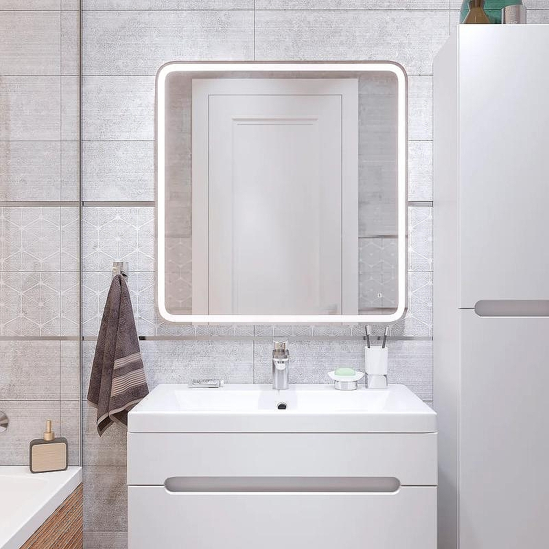 Зеркало DIWO Коломна 80 ЗЛП121 с подсветкой с сенсорным выключателем, купить, цена, заказать, магазин, доставка, скидка, промокод, купить, цена, заказать, магазин, доставка, скидка, промокод