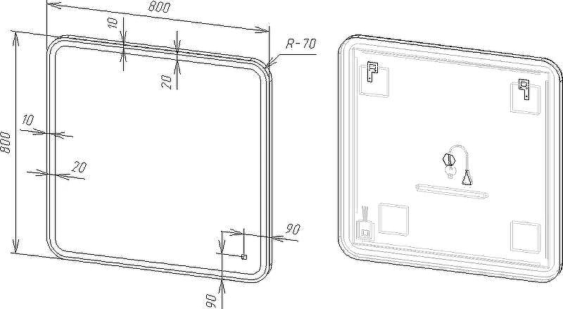 Зеркало DIWO Коломна 80 ЗЛП121 с подсветкой с сенсорным выключателем, купить, цена, заказать, магазин, доставка, скидка, промокод, купить, цена, заказать, магазин, доставка, скидка, промокод