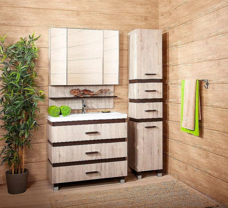 Тумба под раковину Бриклаер Техас 100 4627125412882 Дуб кантри Венге, купить, цена, заказать, магазин, доставка, скидка, промокод, купить, цена, заказать, магазин, доставка, скидка, промокод