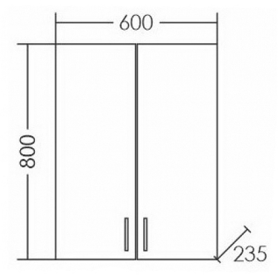 Подвесной шкаф СанТа Стандарт 60 Белый
