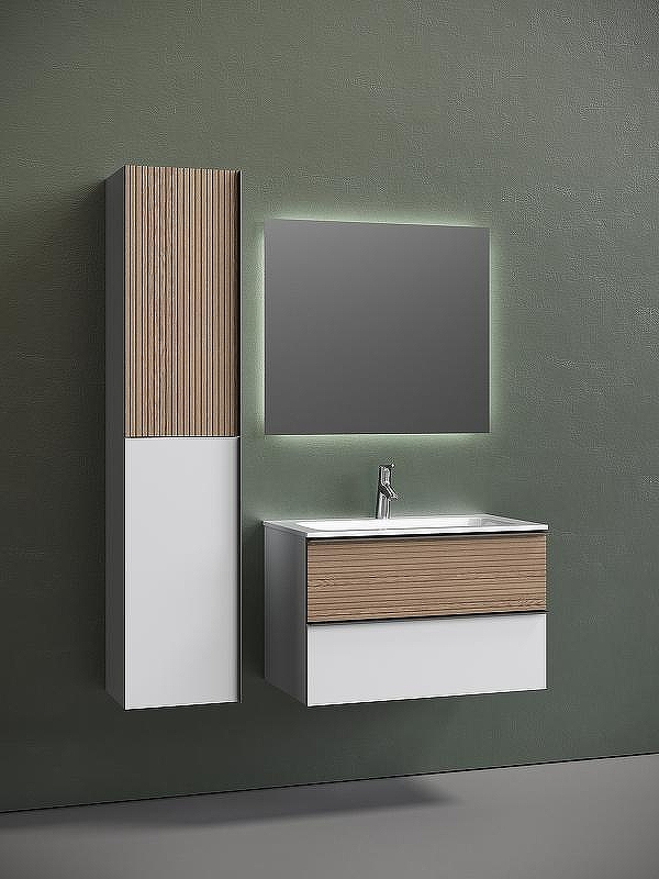 Тумба под раковину Sancos Delta 80 DL80W подвесная Дуб светлый Белая, купить, цена, заказать, магазин, доставка, скидка, промокод, купить, цена, заказать, магазин, доставка, скидка, промокод