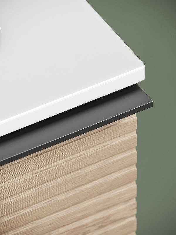 Тумба под раковину Sancos Delta 80 DL80W подвесная Дуб светлый Белая, купить, цена, заказать, магазин, доставка, скидка, промокод, купить, цена, заказать, магазин, доставка, скидка, промокод