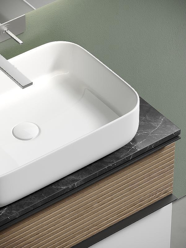 Тумба под раковину Sancos Delta 80 DL80W подвесная Дуб светлый Белая, купить, цена, заказать, магазин, доставка, скидка, промокод, купить, цена, заказать, магазин, доставка, скидка, промокод