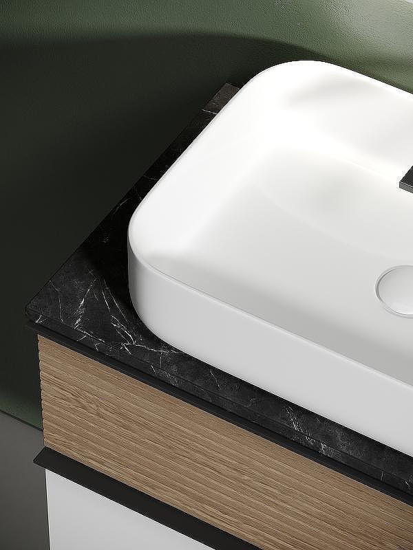 Тумба под раковину Sancos Delta 80 DL80W подвесная Дуб светлый Белая, купить, цена, заказать, магазин, доставка, скидка, промокод, купить, цена, заказать, магазин, доставка, скидка, промокод