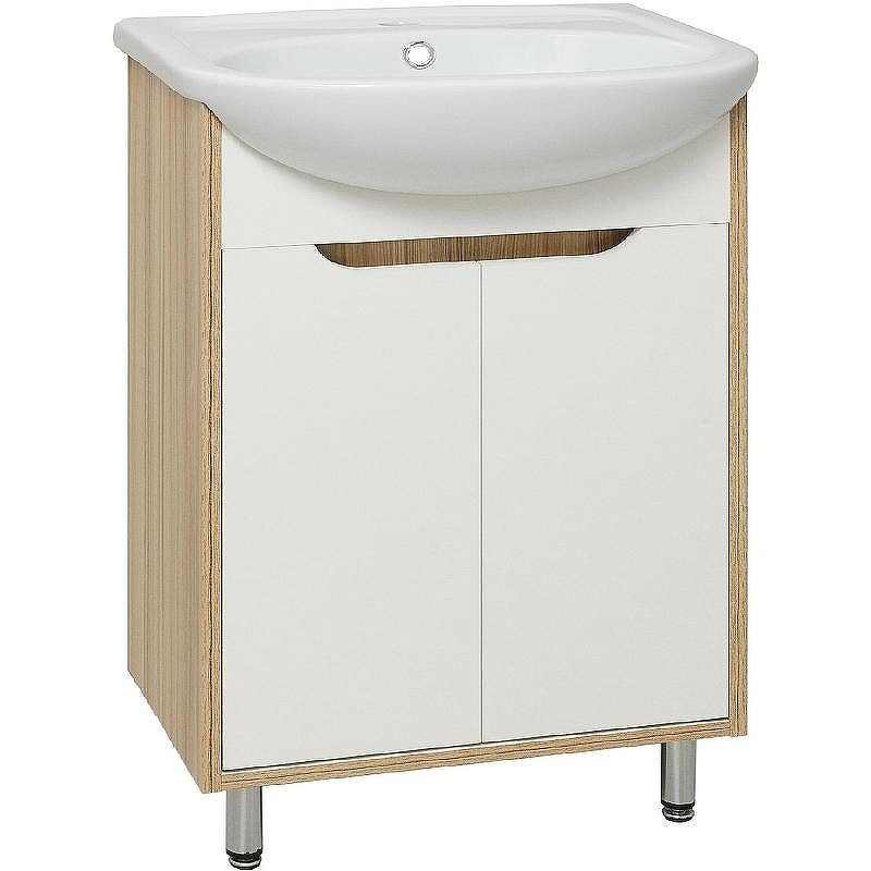 Тумба под раковину Runo Эко 60 00000001144 Белая Лиственница, купить, цена, заказать, магазин, доставка, скидка, промокод, купить, цена, заказать, магазин, доставка, скидка, промокод