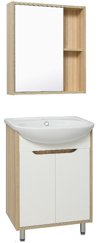 Тумба под раковину Runo Эко 60 00000001144 Белая Лиственница, купить, цена, заказать, магазин, доставка, скидка, промокод, купить, цена, заказать, магазин, доставка, скидка, промокод