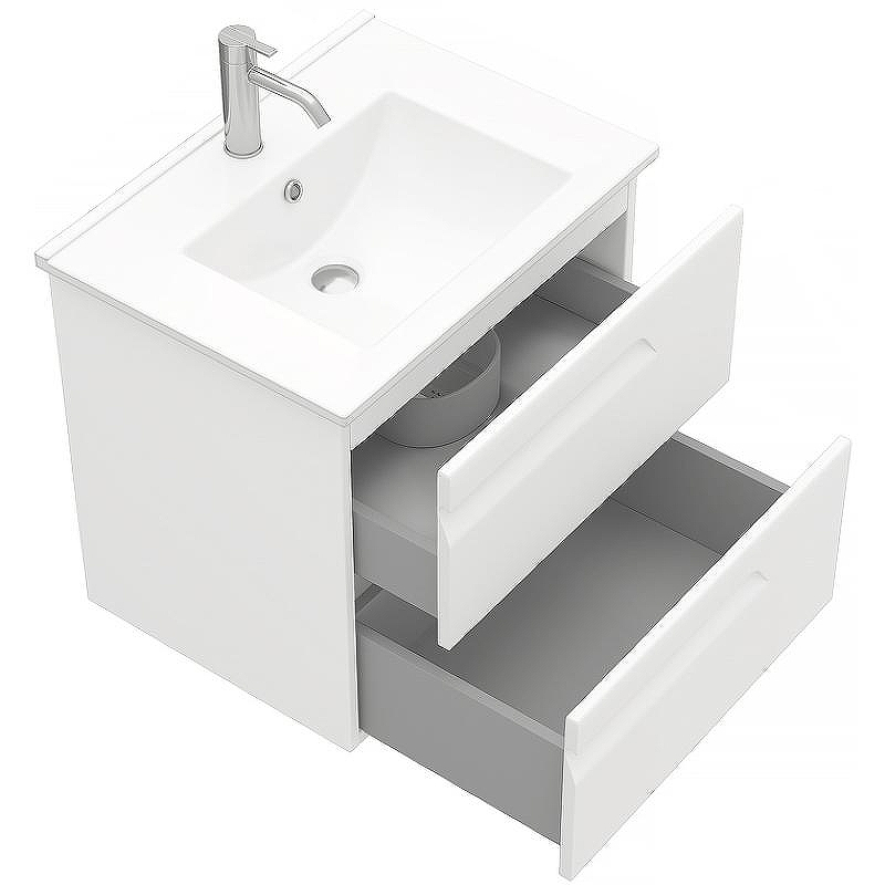 Тумба под раковину Laparet Atlas 60 LA-WCAB-60-122 подвесная Белая матовая, купить, цена, заказать, магазин, доставка, скидка, промокод, купить, цена, заказать, магазин, доставка, скидка, промокод