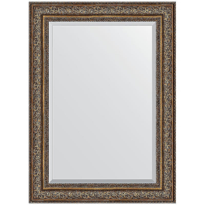 Зеркало Evoform Exclusive 110х80 BY 3479 с фацетом в багетной раме - Виньетка состаренная бронза 109
