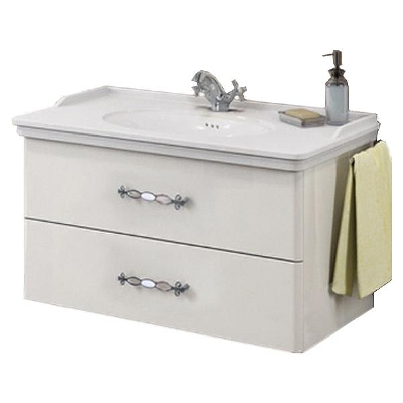 Тумба с раковиной Comforty Неаполь 100 00004139025 подвесная Белая, купить, цена, заказать, магазин, доставка, скидка, промокод, купить, цена, заказать, магазин, доставка, скидка, промокод