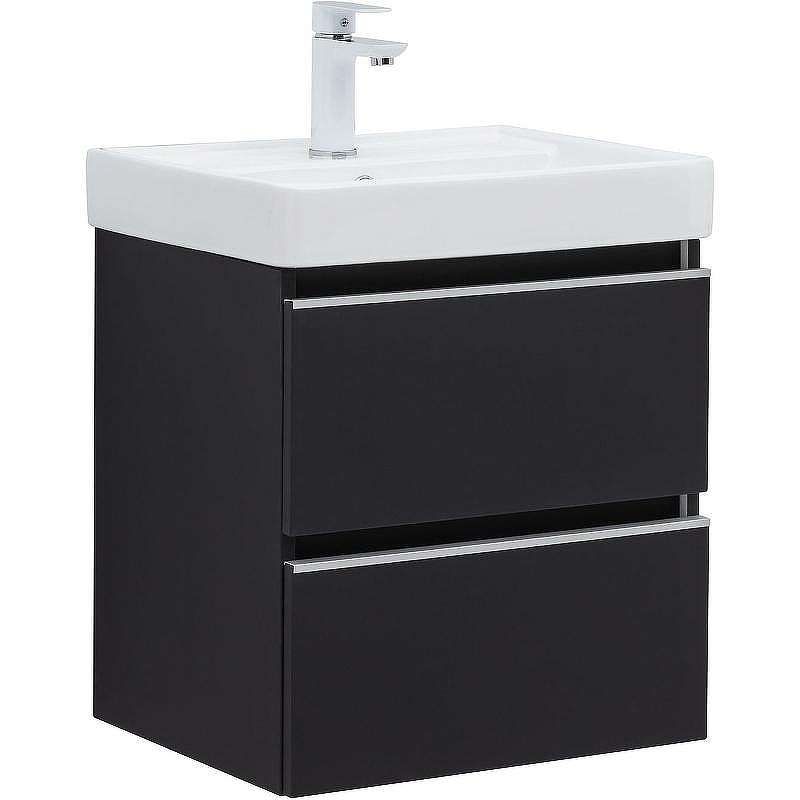 Тумба под раковину Aquanet Вега 50 329594 подвесная Черная, купить, цена, заказать, магазин, доставка, скидка, промокод, купить, цена, заказать, магазин, доставка, скидка, промокод