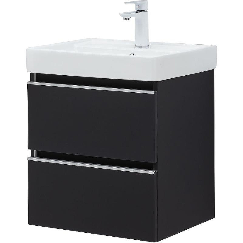 Тумба под раковину Aquanet Вега 50 329594 подвесная Черная, купить, цена, заказать, магазин, доставка, скидка, промокод, купить, цена, заказать, магазин, доставка, скидка, промокод