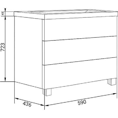 Тумба под раковину Marka One Mix 60Н У75940 Белая