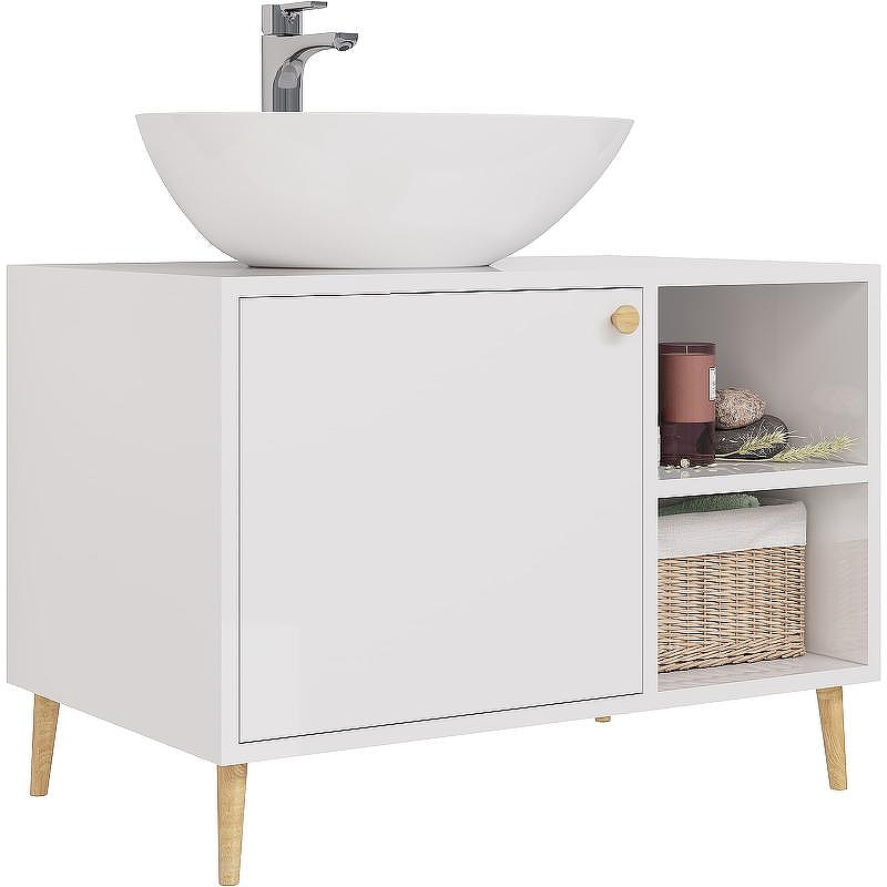 Тумба под раковину Dreja Luno 80 99.2002 Белый глянец, купить, цена, заказать, магазин, доставка, скидка, промокод, купить, цена, заказать, магазин, доставка, скидка, промокод