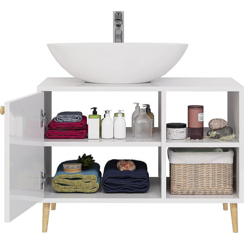 Тумба под раковину Dreja Luno 80 99.2002 Белый глянец, купить, цена, заказать, магазин, доставка, скидка, промокод, купить, цена, заказать, магазин, доставка, скидка, промокод