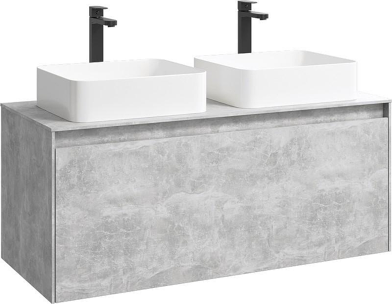 Корпус тумбы под раковину Aqwella 5 Stars Mobi 120 MOB0112BS подвесной Бетон светлый, купить, цена, заказать, магазин, доставка, скидка, промокод, купить, цена, заказать, магазин, доставка, скидка, промокод