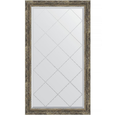 Зеркало Evoform Exclusive-G 128х73 BY 4221 с гравировкой в багетной раме - Старое дерево с плетением 70