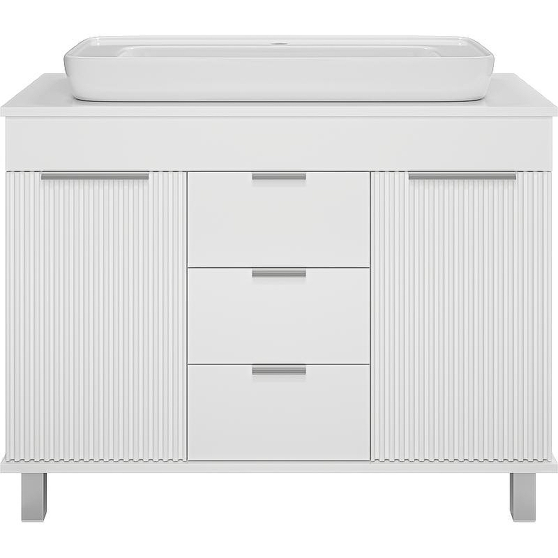 Тумба с раковиной Brevita Enfida 100 УТ000014765 Белая матовая, купить, цена, заказать, магазин, доставка, скидка, промокод, купить, цена, заказать, магазин, доставка, скидка, промокод