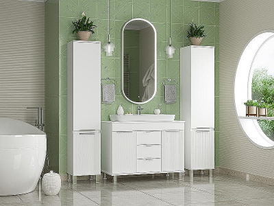 Тумба с раковиной Brevita Enfida 100 УТ000014765 Белая матовая