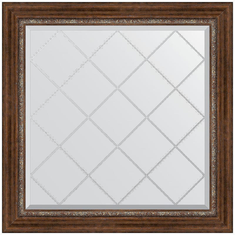 Зеркало Evoform Exclusive-G 86х86 BY 4320 с гравировкой в багетной раме - Римская бронза 88, купить, цена, заказать, магазин, доставка, скидка, промокод, купить, цена, заказать, магазин, доставка, скидка, промокод