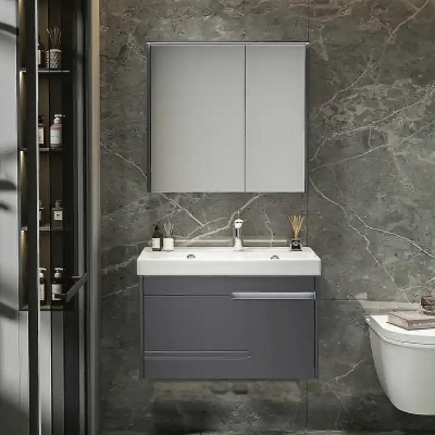 Комплект мебели для ванной Ceruttispa Oglio 70 10029 подвесной Темно-серый