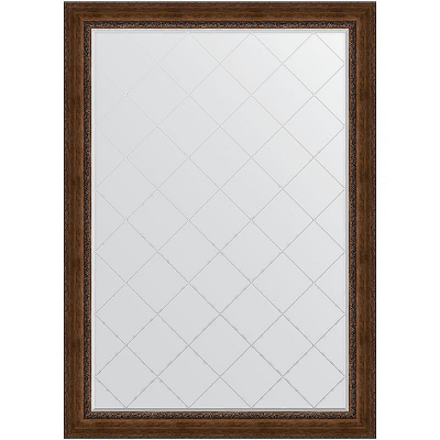 Зеркало Evoform Exclusive-G 192х137 BY 4515 с гравировкой в багетной раме - Состаренная бронза с орнаментом 120