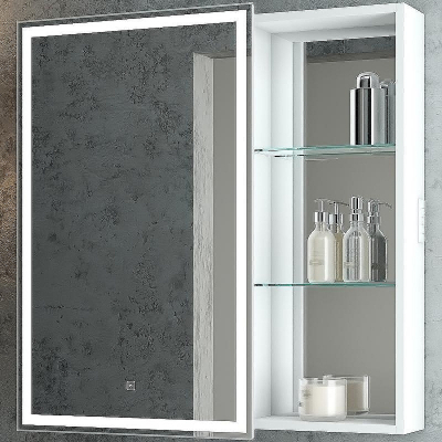 Зеркальный шкаф Bellezza Марта 80 L 4646613022013 с подсветкой Белый