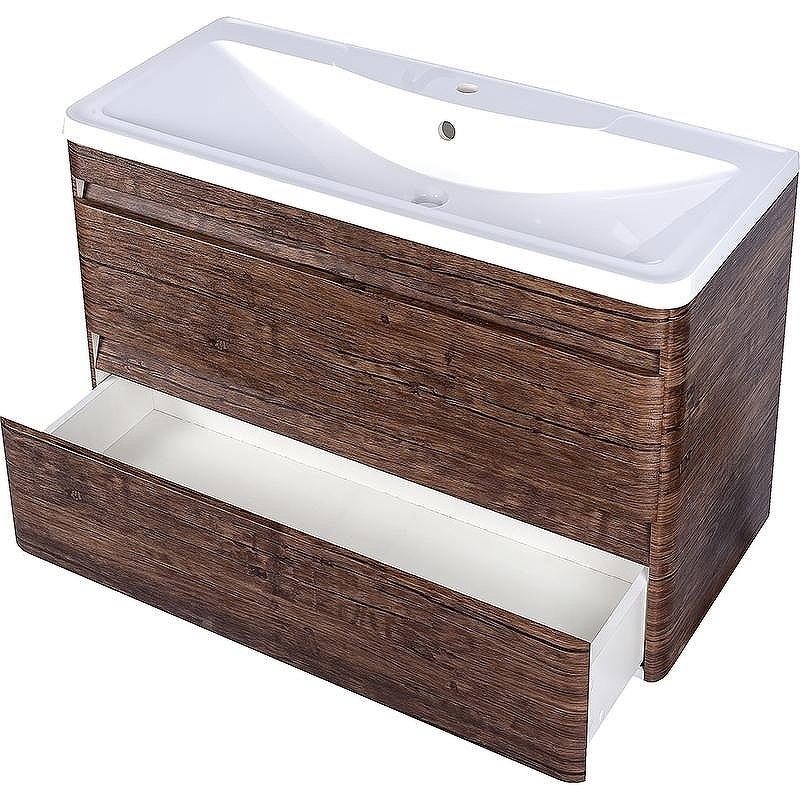 Тумба под раковину Style Line Люкс Plus 100 ЛС-00000663 подвесная Старое дерево, купить, цена, заказать, магазин, доставка, скидка, промокод, купить, цена, заказать, магазин, доставка, скидка, промокод