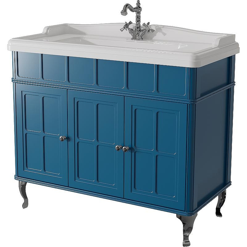 Тумба под раковину Caprigo Borgo 100 33414-B136 Синяя матовая, купить, цена, заказать, магазин, доставка, скидка, промокод, купить, цена, заказать, магазин, доставка, скидка, промокод