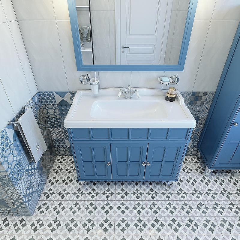 Тумба под раковину Caprigo Borgo 100 33414-B136 Синяя матовая, купить, цена, заказать, магазин, доставка, скидка, промокод, купить, цена, заказать, магазин, доставка, скидка, промокод