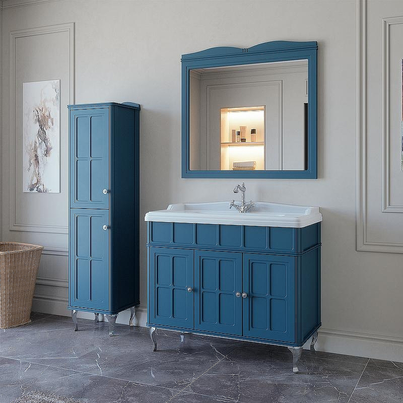 Тумба под раковину Caprigo Borgo 100 33414-B136 Синяя матовая, купить, цена, заказать, магазин, доставка, скидка, промокод, купить, цена, заказать, магазин, доставка, скидка, промокод