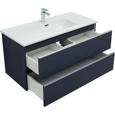 Тумба под раковину Aquanet Вега 100 329587 подвесная Маренго