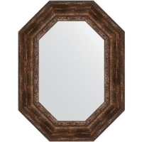 Зеркало Evoform Polygon 82х62 BY 7269 в багетной раме - Состаренное дерево с орнаментом 120, купить, цена, заказать, магазин, доставка, скидка, промокод, купить, цена, заказать, магазин, доставка, скидка, промокод