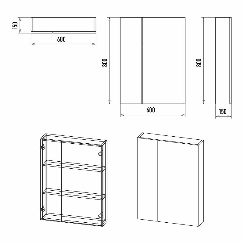 Зеркальный шкаф Misty Аура 60 Э-Аур02060-01 Белый, купить, цена, заказать, магазин, доставка, скидка, промокод, купить, цена, заказать, магазин, доставка, скидка, промокод