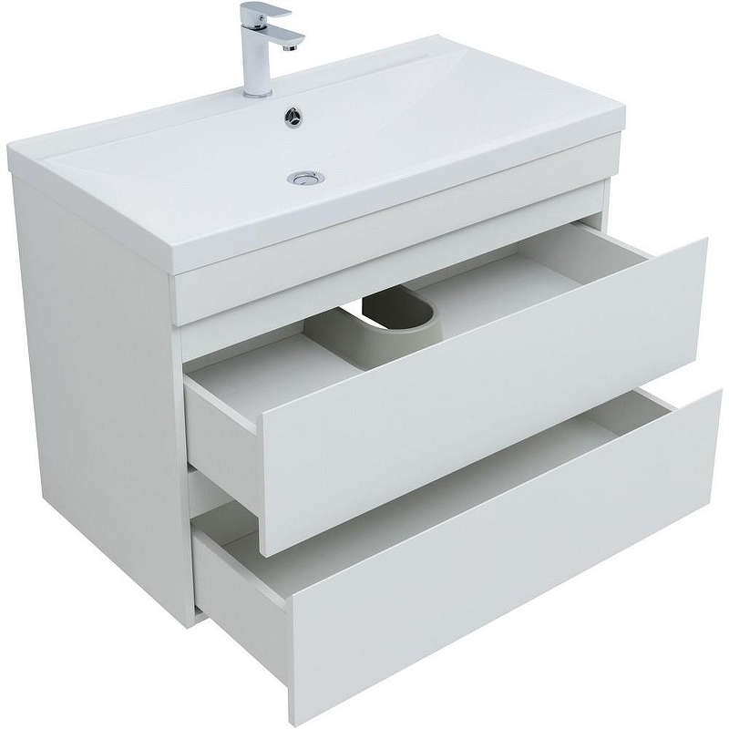 Тумба под раковину Aquanet Нота New 90 335419 подвесная Белый глянец, купить, цена, заказать, магазин, доставка, скидка, промокод, купить, цена, заказать, магазин, доставка, скидка, промокод