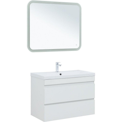 Тумба под раковину Aquanet Нота New 90 335419 подвесная Белый глянец