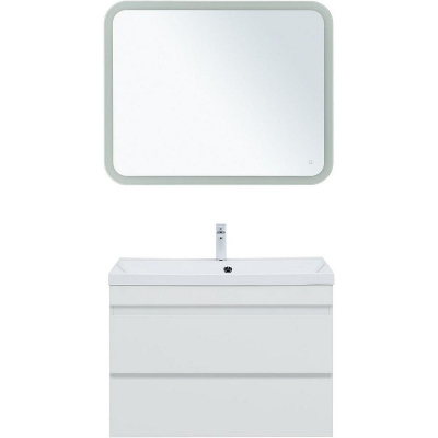 Тумба под раковину Aquanet Нота New 90 335419 подвесная Белый глянец