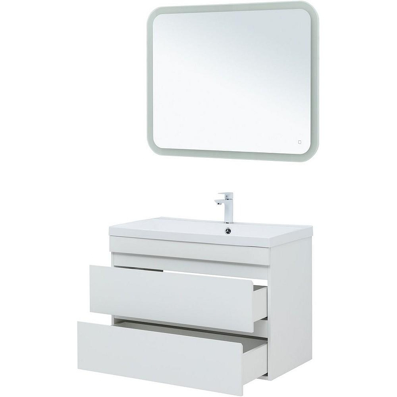 Тумба под раковину Aquanet Нота New 90 335419 подвесная Белый глянец, купить, цена, заказать, магазин, доставка, скидка, промокод, купить, цена, заказать, магазин, доставка, скидка, промокод