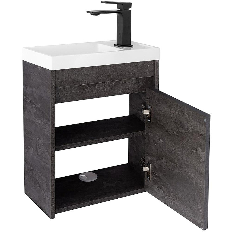 Тумба под раковину Art&Max Family M 40 Family-M-400-1D-SO-IS подвесная Железный камень, купить, цена, заказать, магазин, доставка, скидка, промокод, купить, цена, заказать, магазин, доставка, скидка, промокод