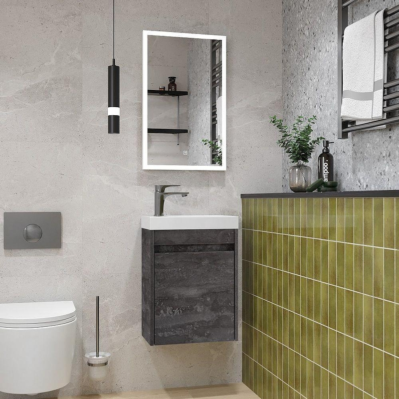 Тумба под раковину Art&Max Family M 40 Family-M-400-1D-SO-IS подвесная Железный камень, купить, цена, заказать, магазин, доставка, скидка, промокод, купить, цена, заказать, магазин, доставка, скидка, промокод