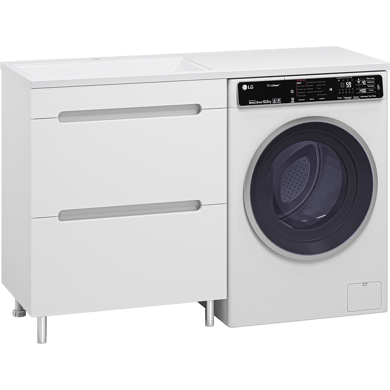 Тумба с раковиной Misty Байкал 130 L УТ000014752 Белая, купить, цена, заказать, магазин, доставка, скидка, промокод, купить, цена, заказать, магазин, доставка, скидка, промокод