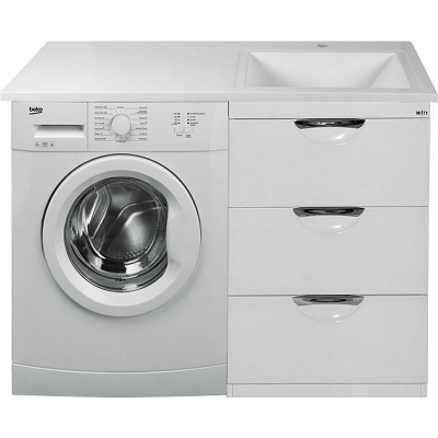 Тумба с раковиной Misty Куба 120 R УТ000001719 Белая