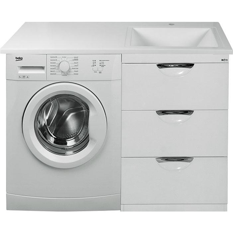 Тумба с раковиной Misty Куба 120 R УТ000001719 Белая, купить, цена, заказать, магазин, доставка, скидка, промокод, купить, цена, заказать, магазин, доставка, скидка, промокод