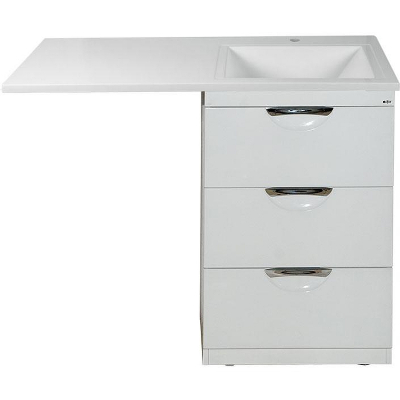 Тумба с раковиной Misty Куба 120 R УТ000001719 Белая